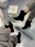 MADRID HAKİKİ SÜET SIYAH BOOTIE